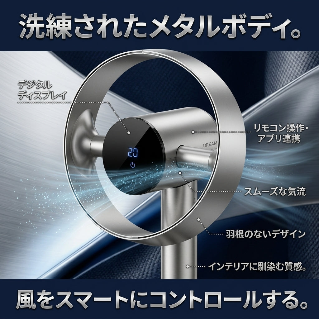 永クール｜DREAME MF10 ブレードレス送風機｜羽根なし・静音・リモコン付き