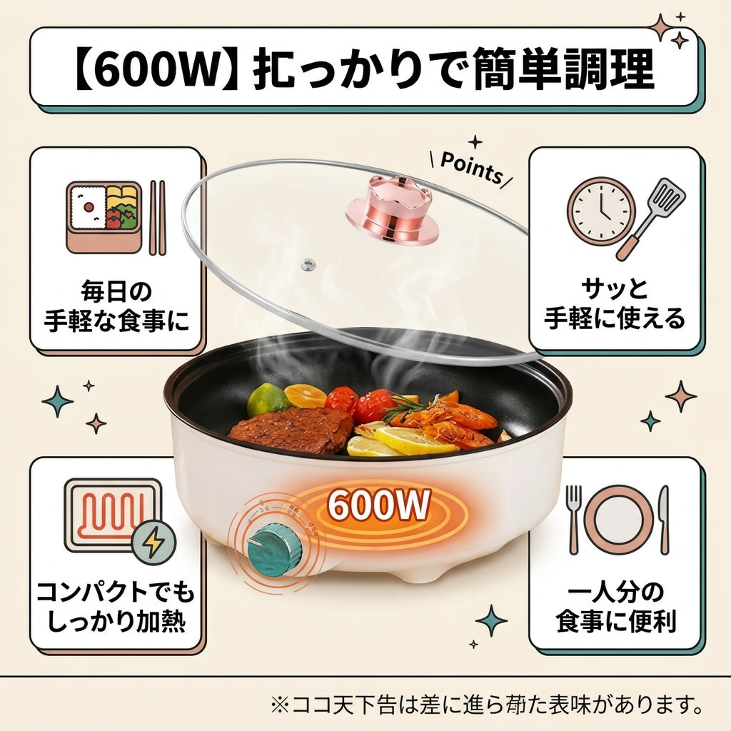 【おすすめ】コンパクト電気マルチクッカー 26cm｜焼く・煮る・炒めるをこれ1台で