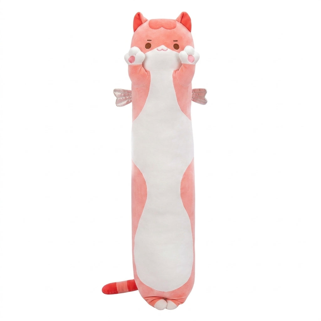 【人気】ふわふわロングキャットクッション 50cm｜抱き枕・ソファ・ベッドに