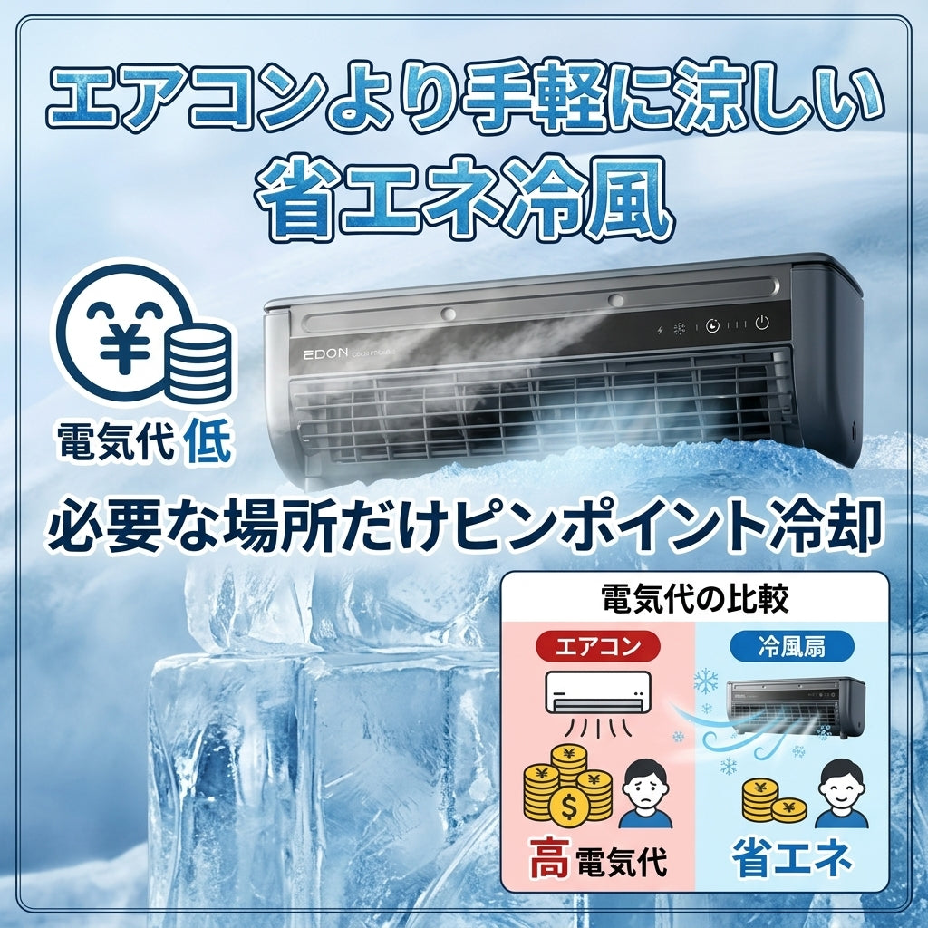 氷クール｜置くだけ涼感ミスト冷風扇｜静音・省エネ
